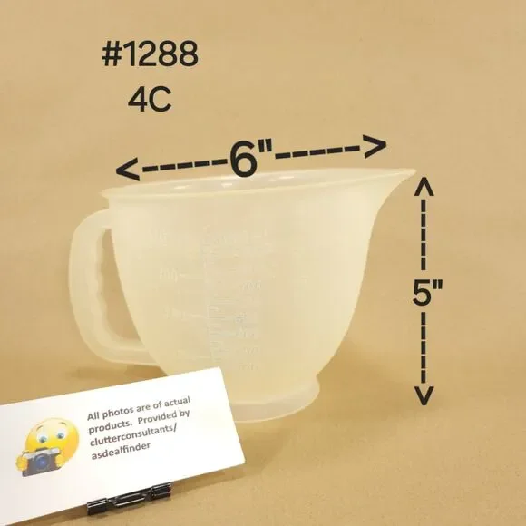 Vintage Tupperware Bundle #1288 Mix-N-Store Pitcher #1200 Strainer Yellow - Picture 6 of 9